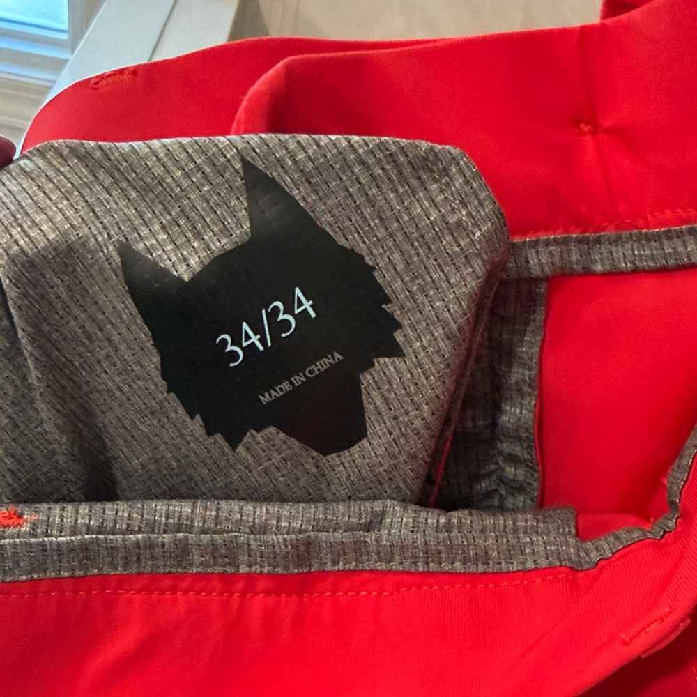 Greyson Men's Bold Red Golf Pants 34x34 - Picture 5 of 7